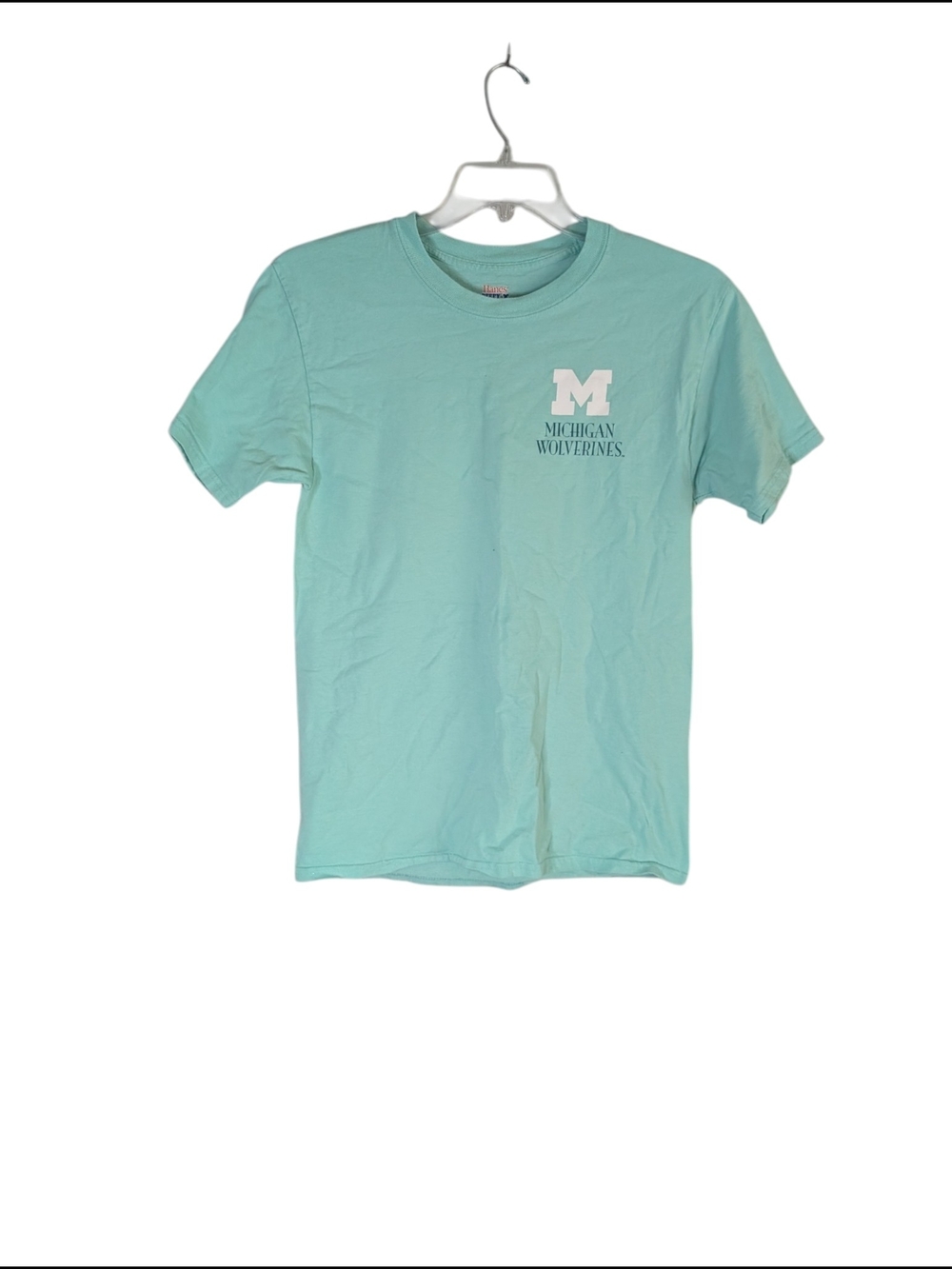 Michigan Wolverines Light Teal Short Sleeve Crewneck Tee Sz.M